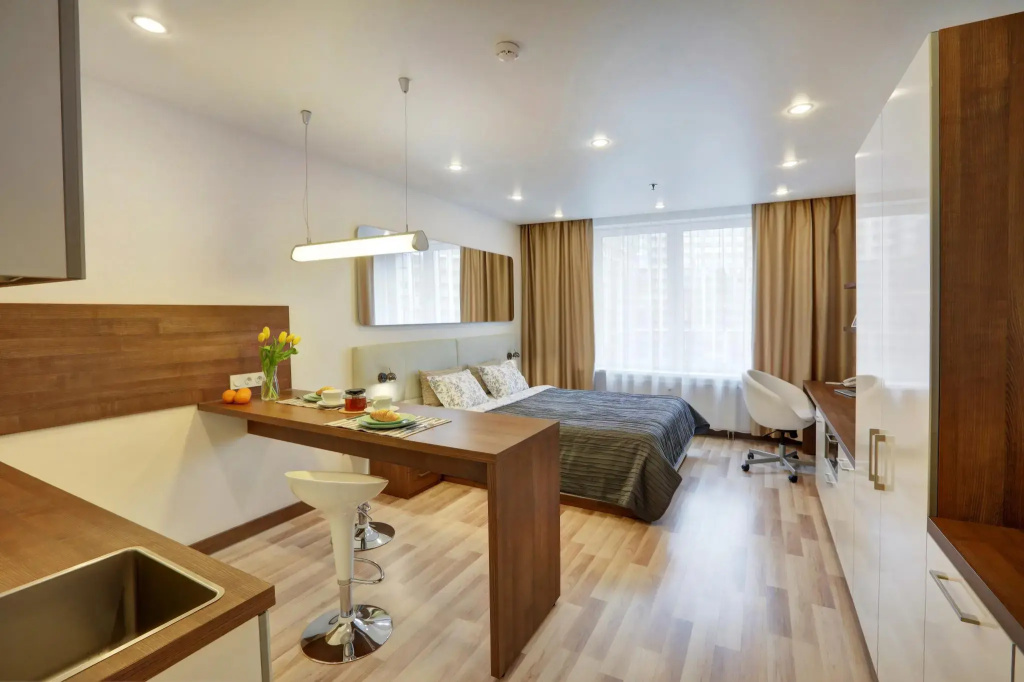 Двухместные апартаменты c 1 комнатой (двуспальная кровать) в Comfort-Apart