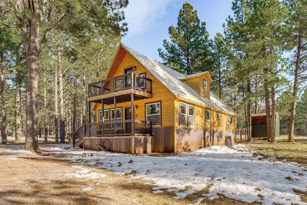 Hot Tub + Fireplace: Cozy Angel Fire A-frame Cabin