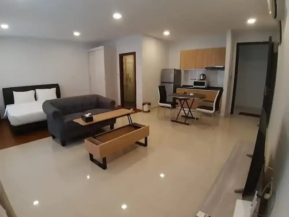 Studio with balcony