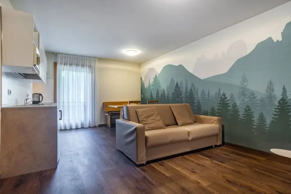2 Bedrooms Family Apartment with balcony and with mountain view