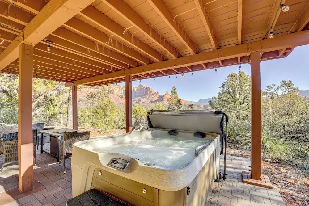 < 1 Mi to Shops: Uptown Sedona Home w/ Hot Tub!