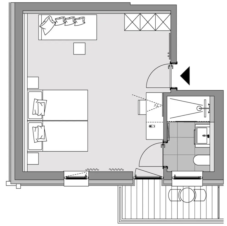Standard Quadruple room with balcony