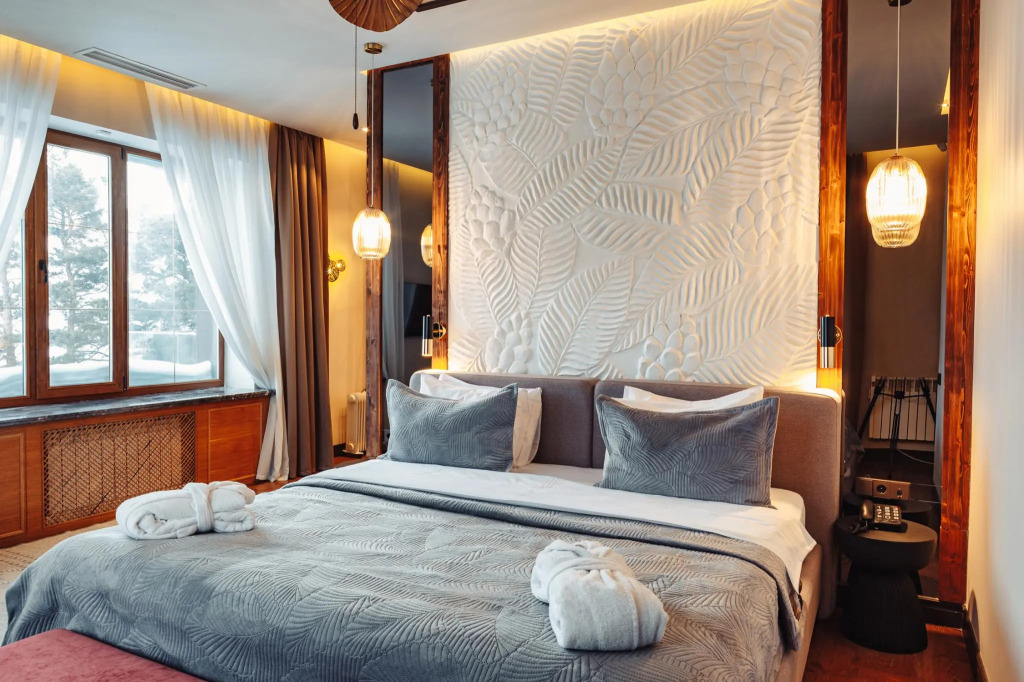 Двухместный люкс двуспальная кровать в Дом у озера