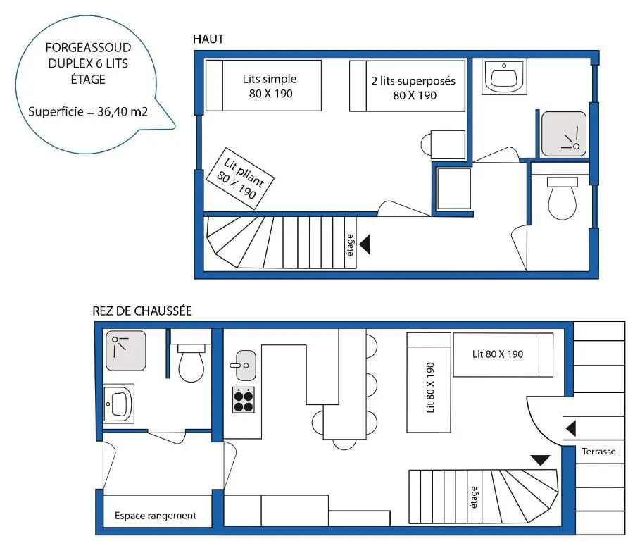 AEC Vacances - Forgeassoud - Chambres