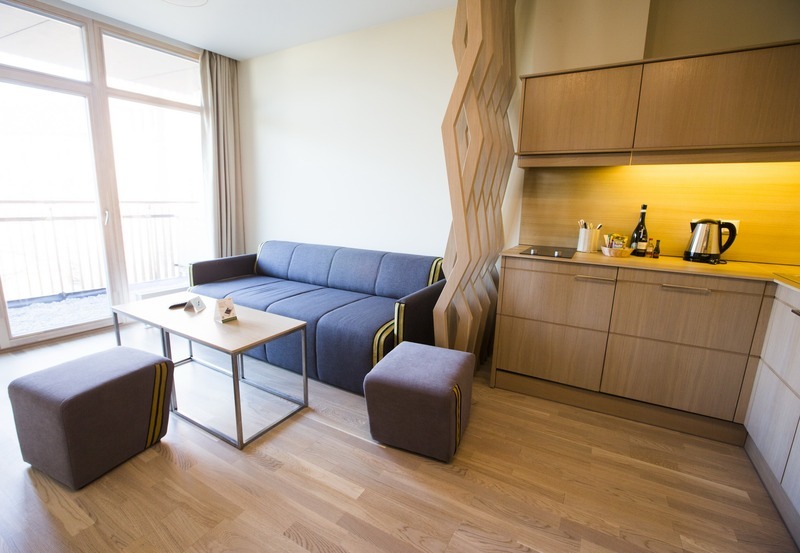 Трёхместные апартаменты Deluxe в Апарт-отель Amberton Green Паланга