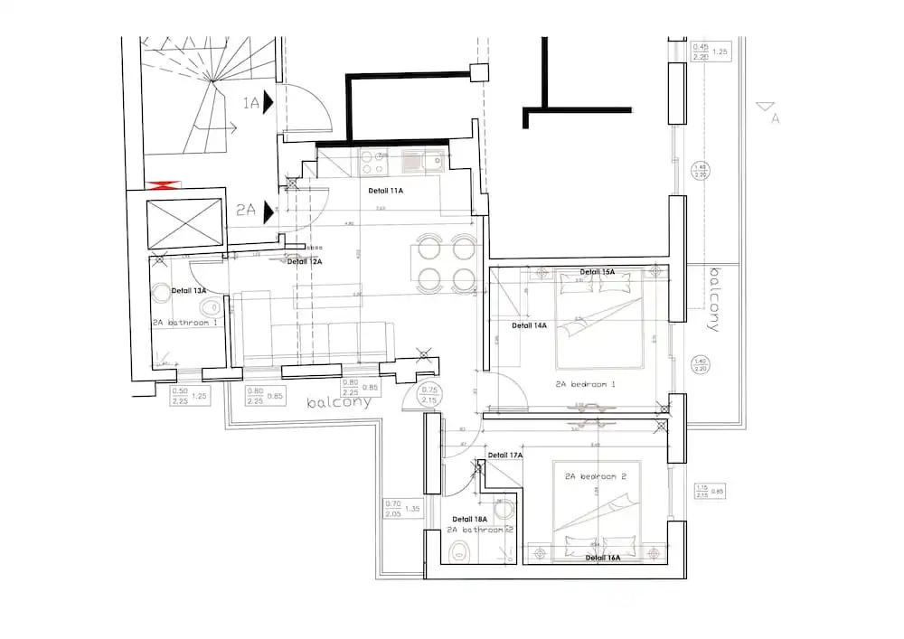 2 Bedrooms Apartment with balcony