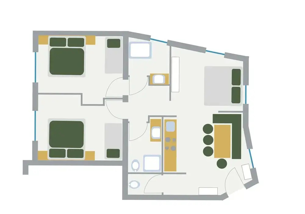Crystls Aparthotel - Chambres