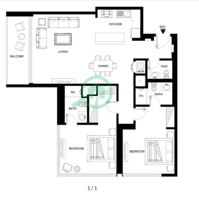 Amazing 2-bedroom in Sobha Creek Vistas Grande