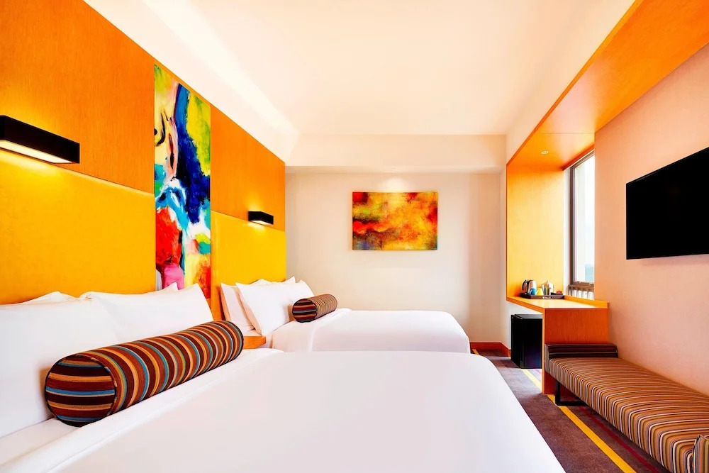 標準四合一頂樓套房,配有雙人床