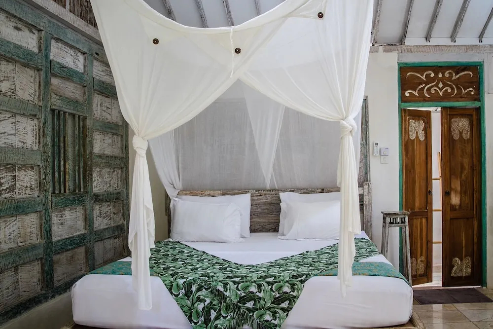 豪華單人房，配有雙人床