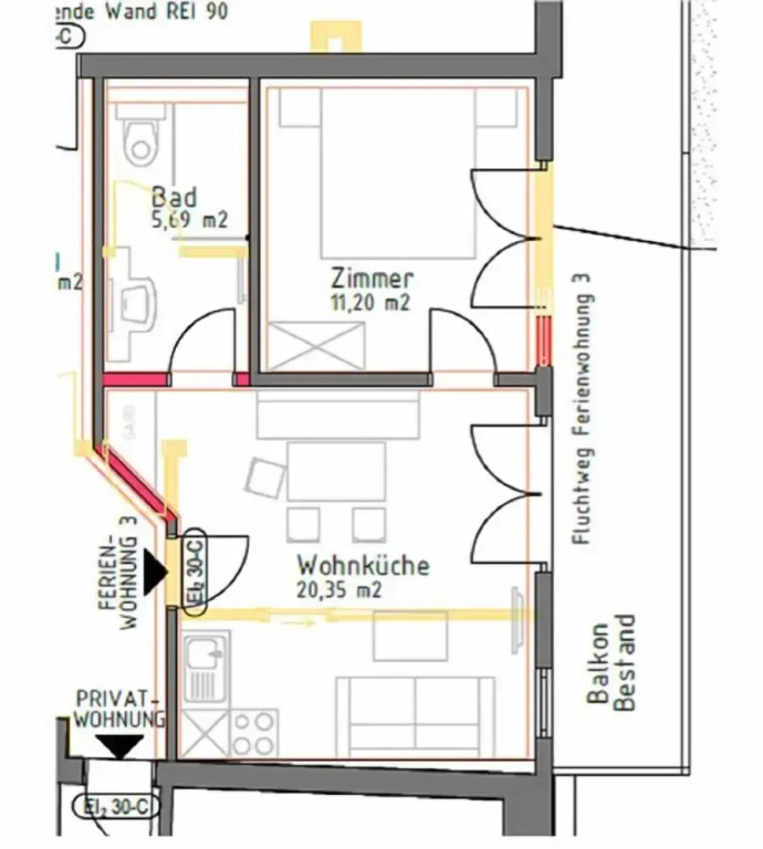 Comfort Double Apartment (full double bed)