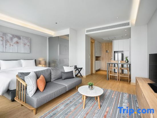 Двухместная студия Deluxe двуспальная кровать в Oakwood Suites Bangkok