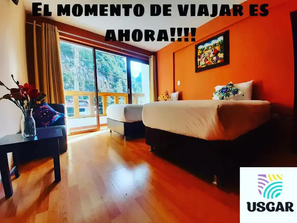 Deluxe Double room with balcony and with mountain view twin beds