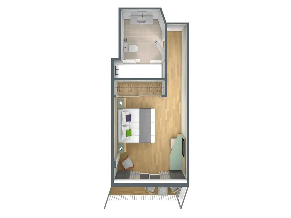 Standard Double room with partial sea view (twin beds)