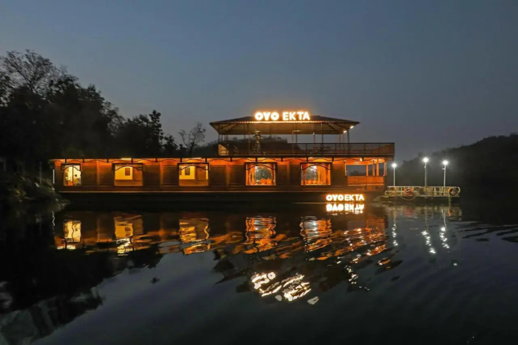 Houseboat in Kevadia Near Statue of Unity