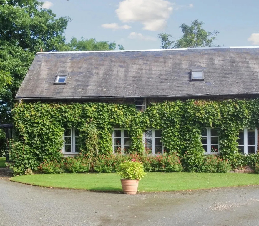 Delightful House In Annebault, Normandy, With Terrace And Lush Garden
