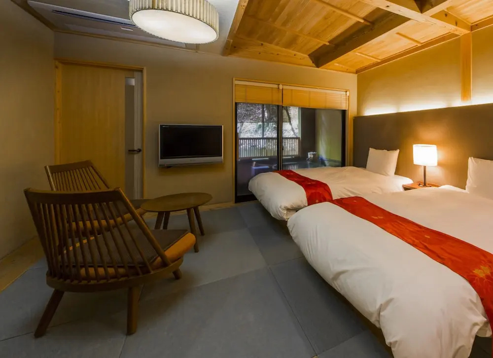 Umi/Kaze with Partial Open-Air Hot Spring Bath (Annex) Double room (twin beds)