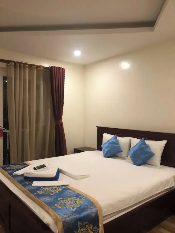 標準四人家庭房，海景雙人床