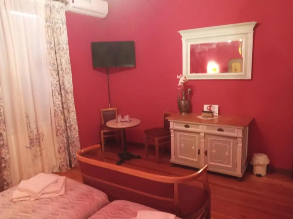 觀景經濟雙人房，配有雙人床。