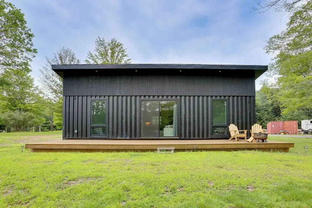 Lakefront Catskills Container Home: Private Lake