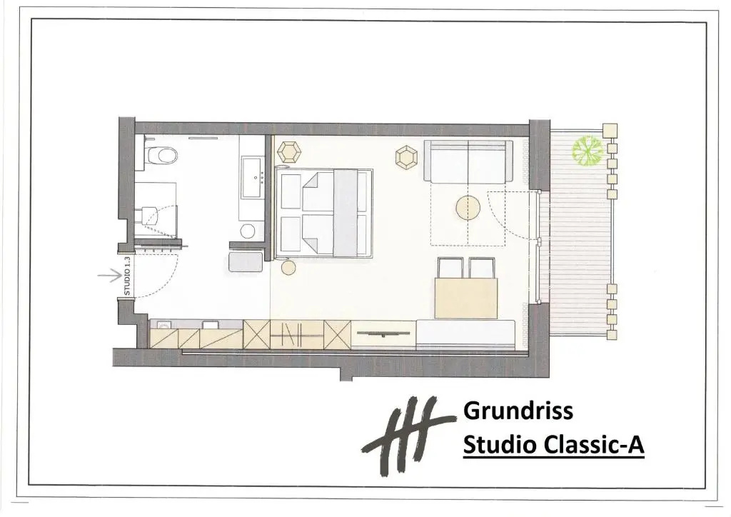 Hotel Vier - Studios & Restaurant - Chambres