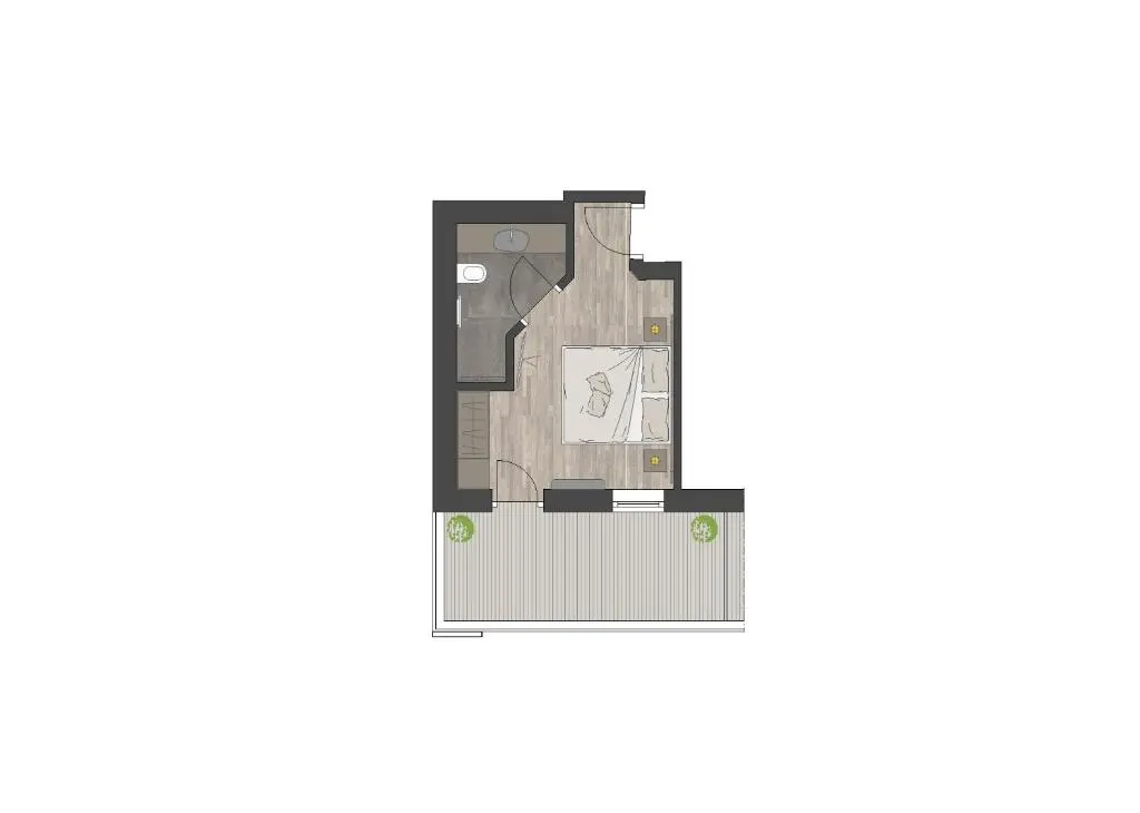 Standard Double room with balcony (full double bed)