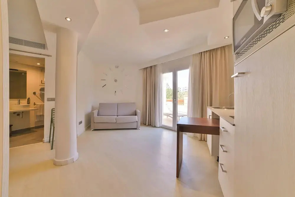 Studio with balcony and with garden view