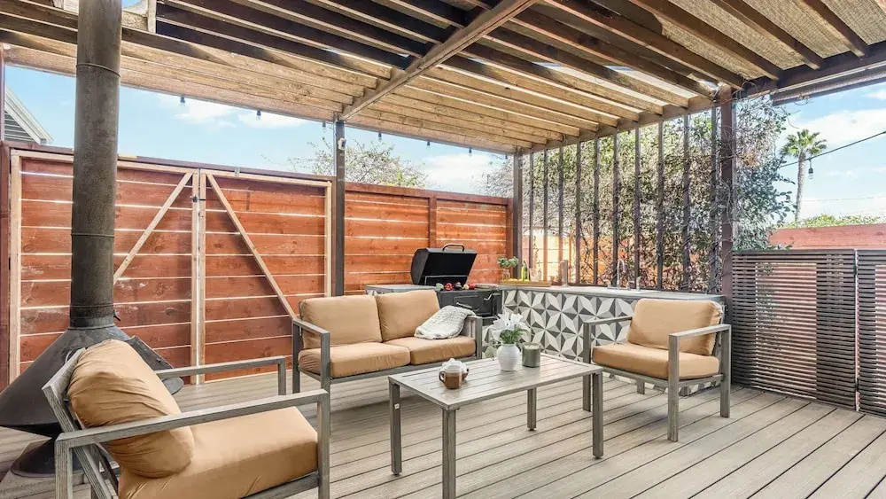 Hot Tub BBQ Island Outdoor Living Near San Diego Beaches Glidden Glow by Avantstay
