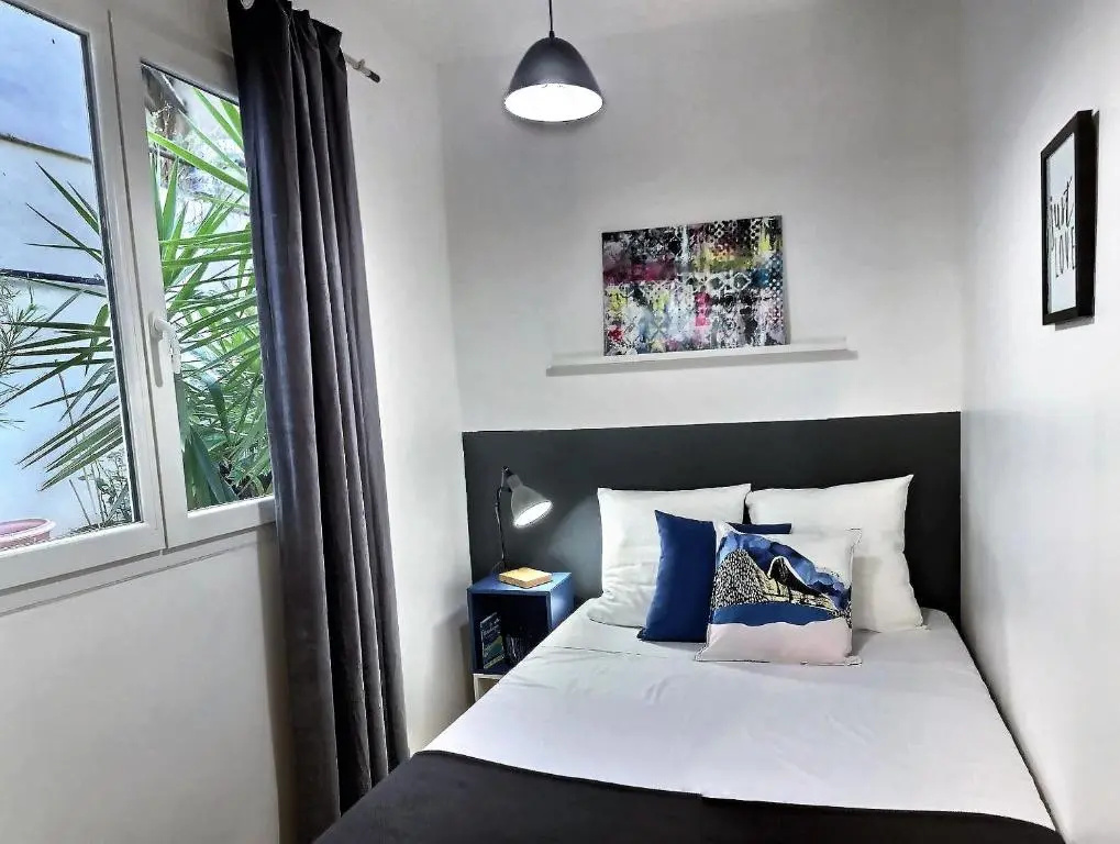 Basement Studio with garden view