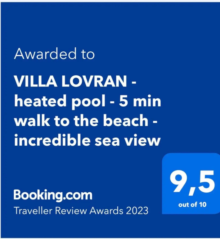VILLA LOVRAN - heated pool - 5 min walk to the beach - incredible sea view - фото 2