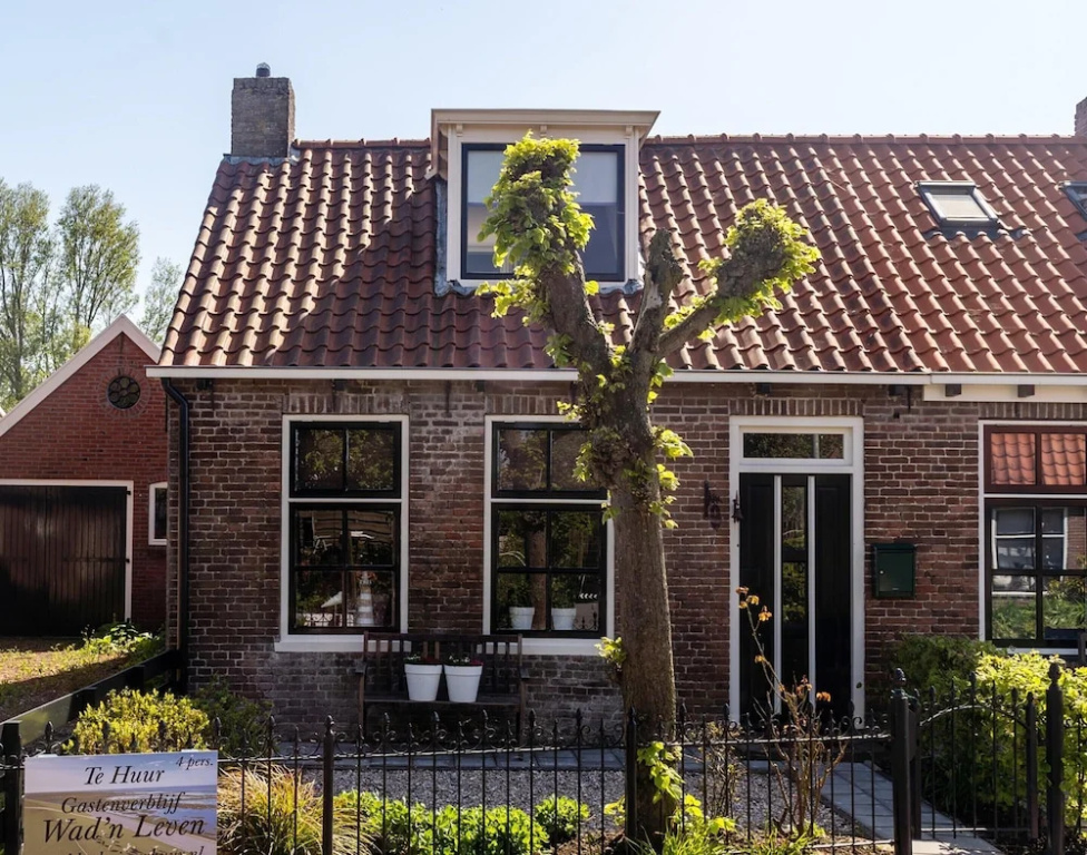 Atmospheric Wadden Houses Located Next to Each Other Near the Wadden Sea