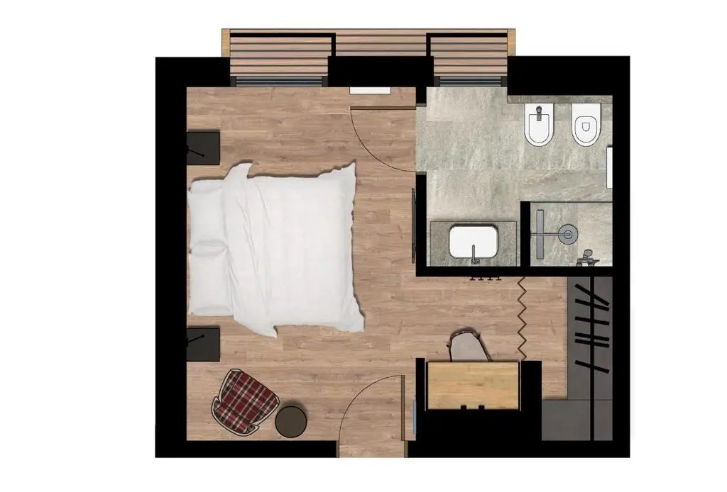 Deluxe Double room with city view (full double bed)