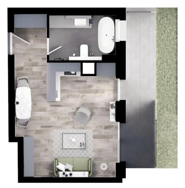 Superior Studio with garden view