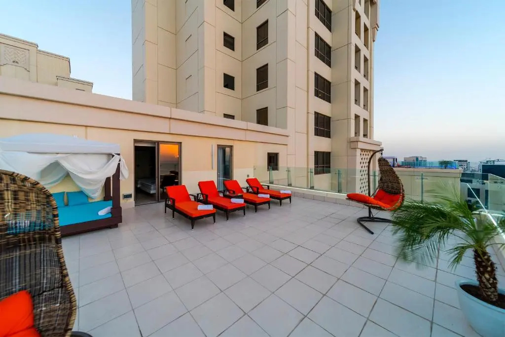 Dubai JBR Amaz Penthouse front sea 5 plus 1 Bdr private Climatized pool
