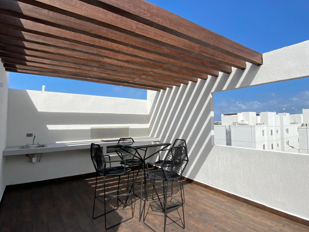 Kuxaan Cielo Departamento con Rooftop Terraza privada cerca de la playa