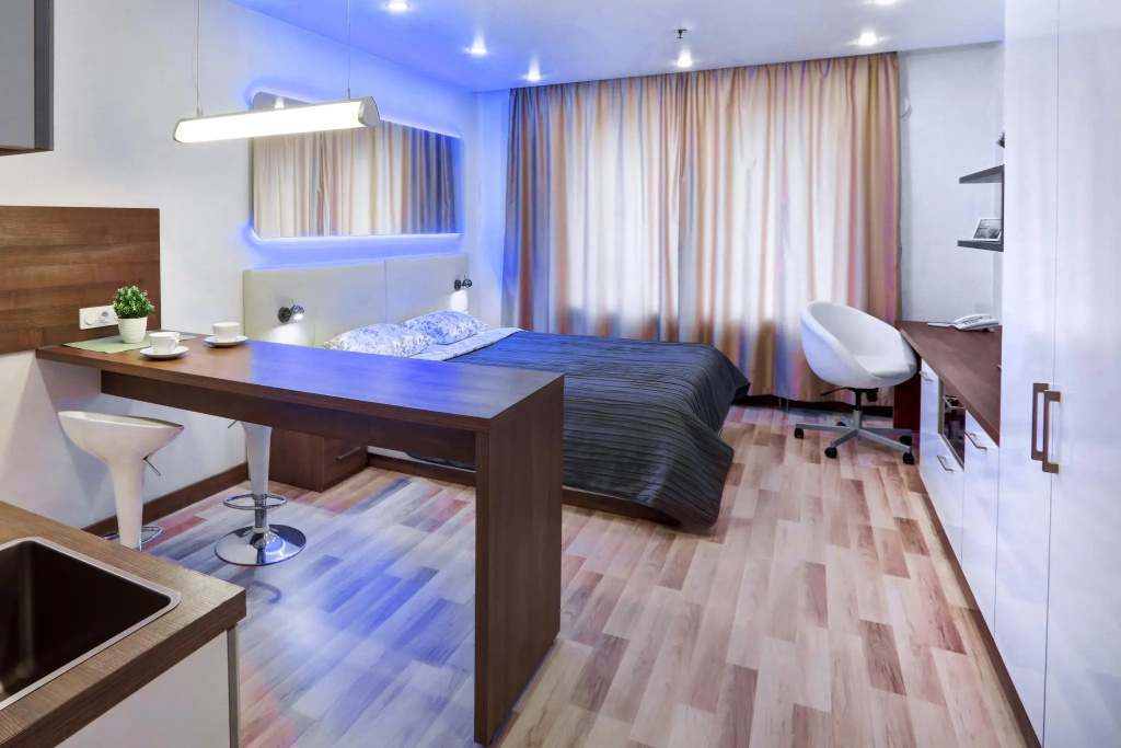 Двухместные апартаменты c 1 комнатой (двуспальная кровать) в Comfort-Apart