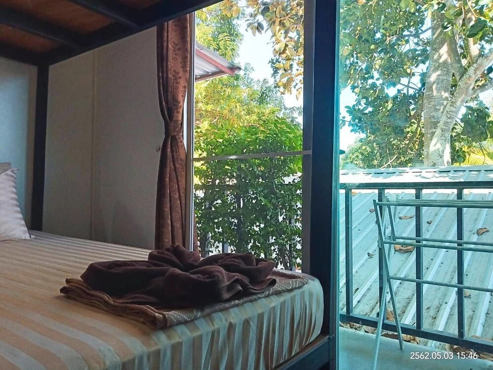 Bed in Dorm (male dorm) with balcony