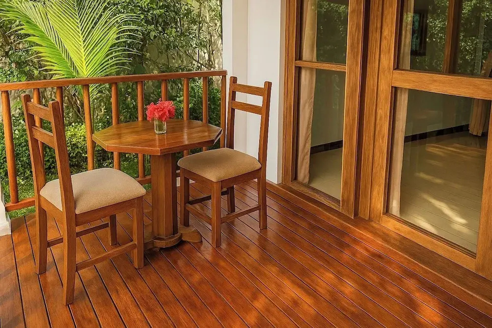 Deluxe Double room with balcony and with garden view (full double bed)