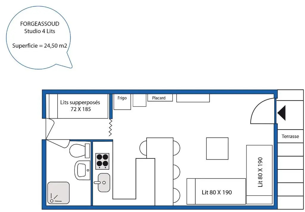 AEC Vacances - Forgeassoud - Chambres