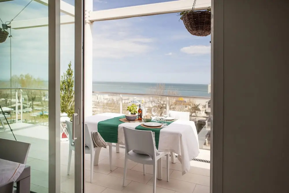 Семейный номер Standard Пентхаус с 2 комнатами с видом на море в Residence Sunrise Cesenatico