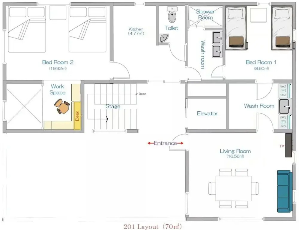 2 Bedrooms Comfort Suite