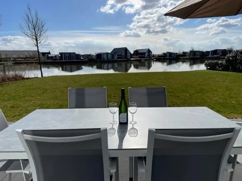 Chalet in Zeeland by Scenic Pond