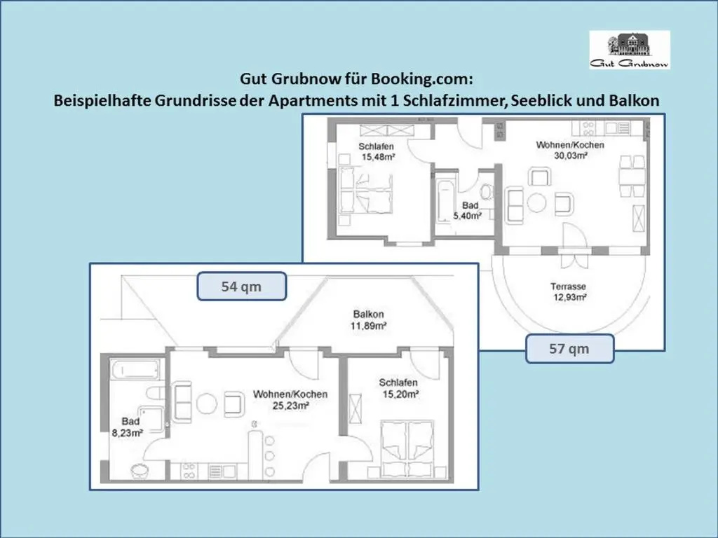 1 Bedroom Apartment with balcony and with lake view