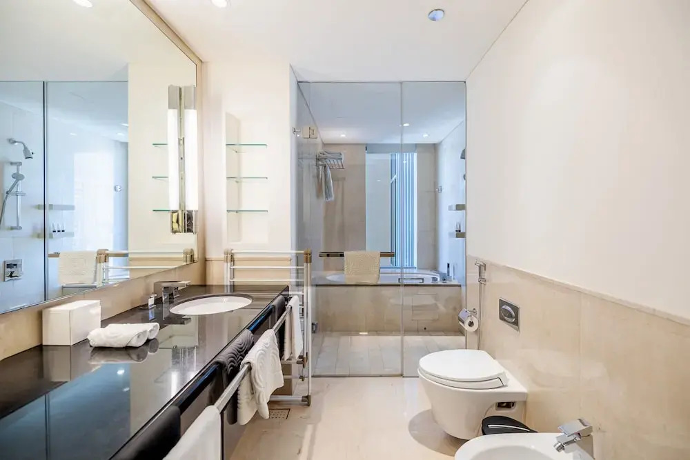 Студия с красивым видом из окна в Studio Marina View The Address Marina