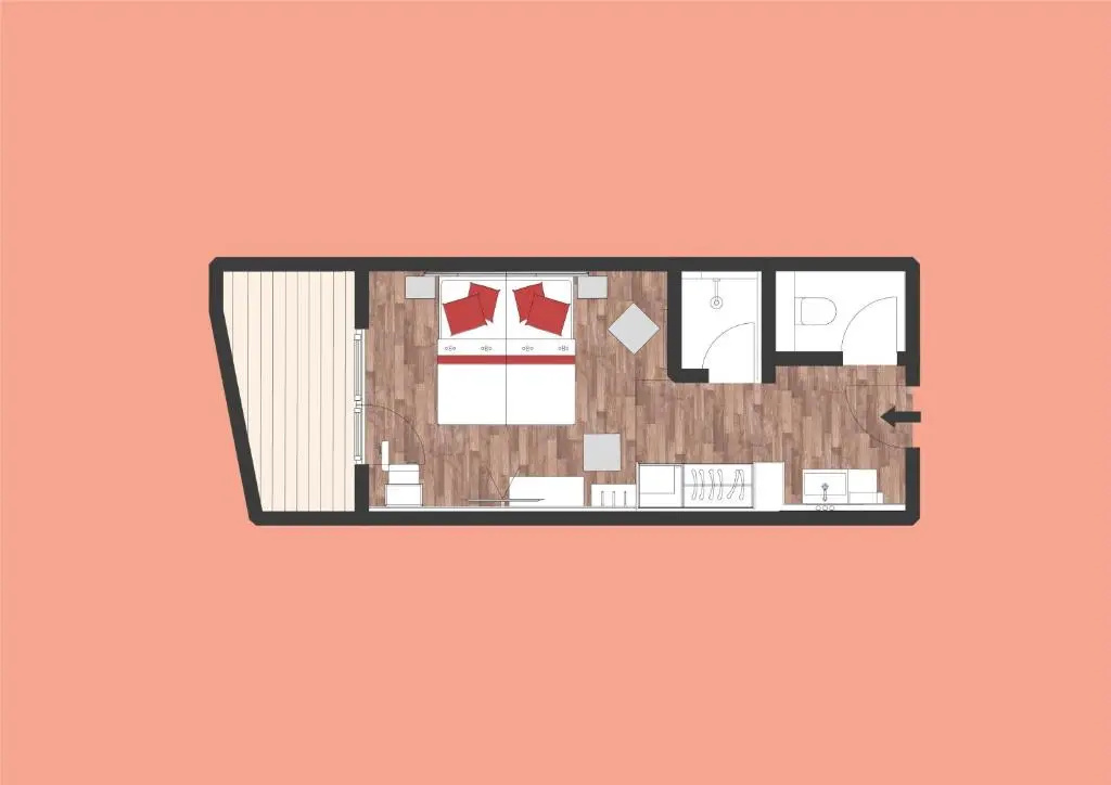 Deluxe Double room with balcony (full double bed)