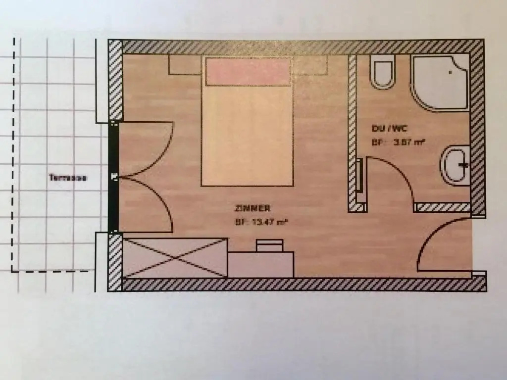 Standard Double room with balcony (full double bed)