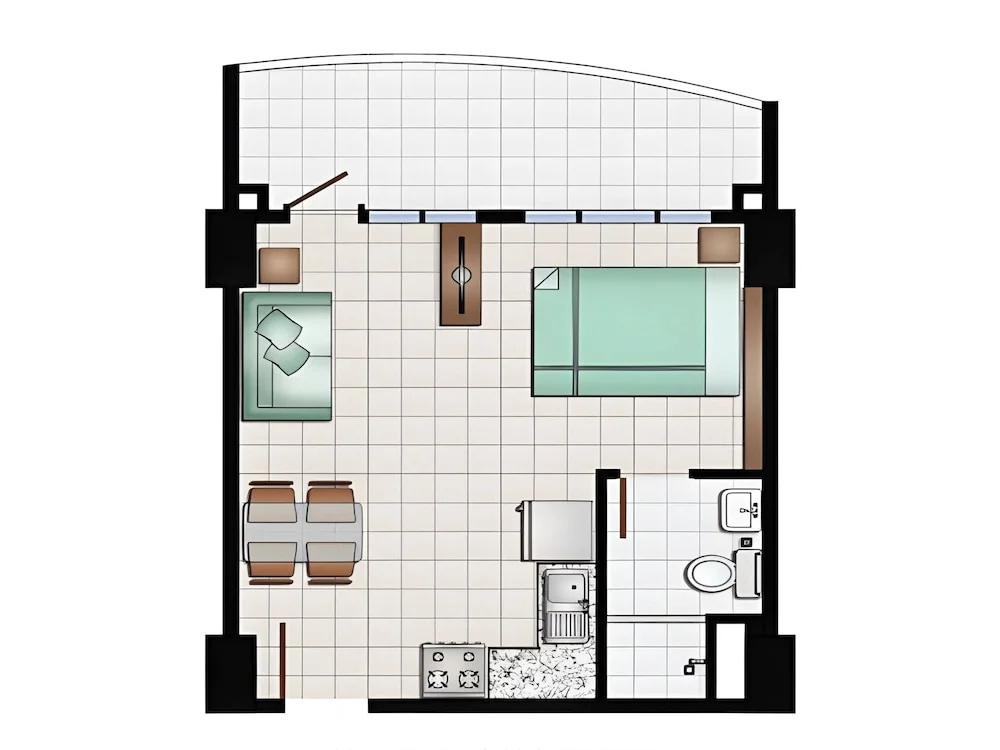 Spacious Studio Unit With Balcony and Seaview — фото 1