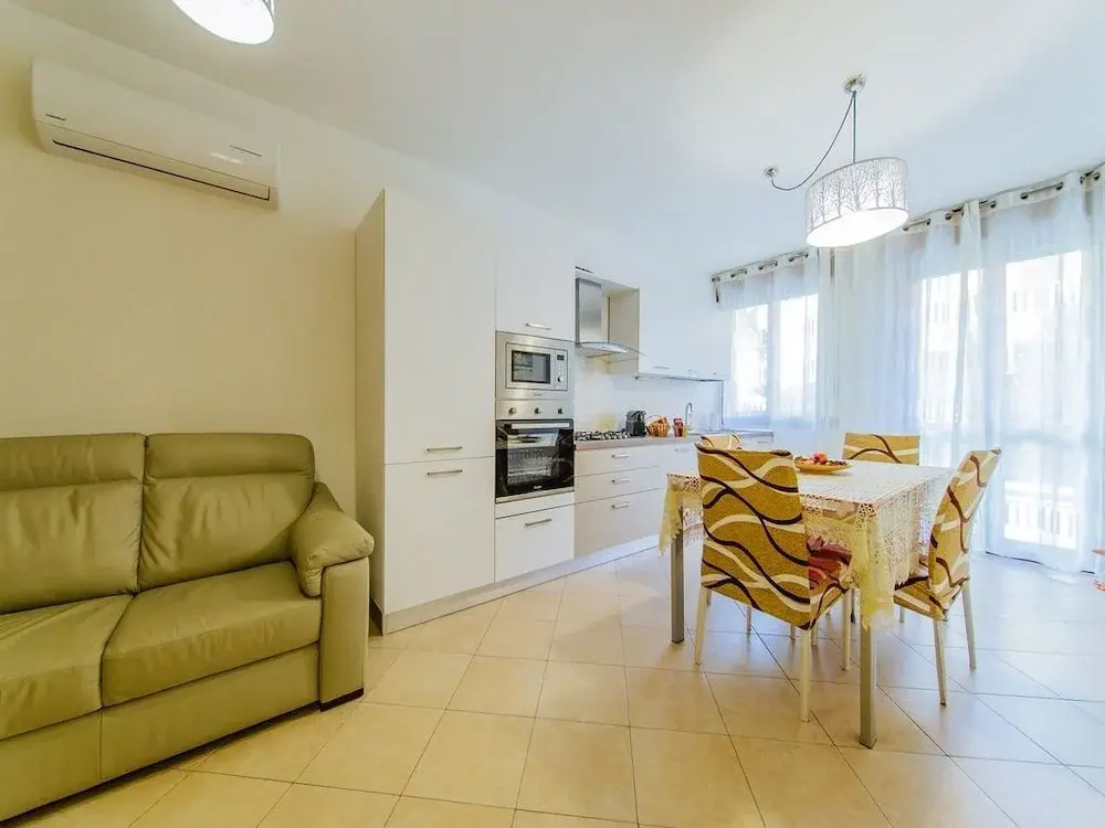 Apartment with balcony and with garden view
