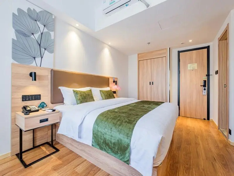 GreenTree Inn Shanghai Jingan Railway Station Xinzha Road Business Hotel - Chambres