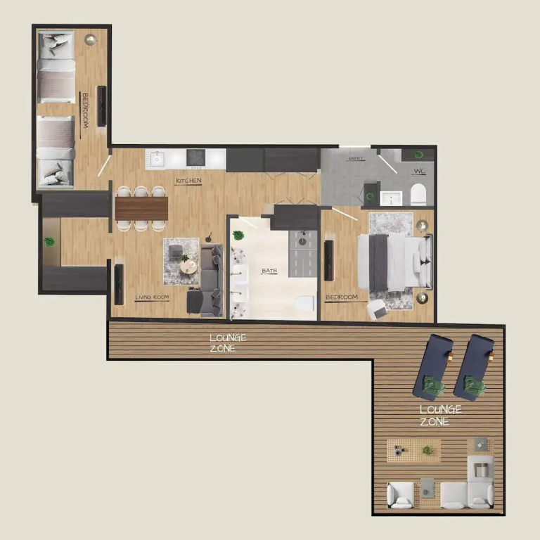 Comfort Apartment with balcony and with mountain view
